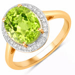 Clean Framed Oval Cut Diamond Accent Ring