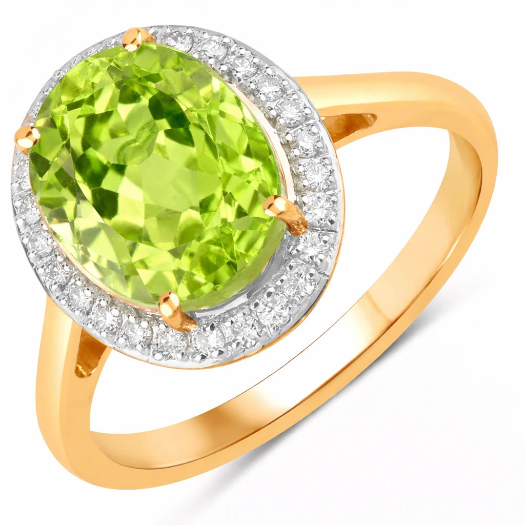 Clean Framed Oval Cut Diamond Accent Ring