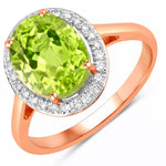 Clean Framed Oval Cut Diamond Accent Ring