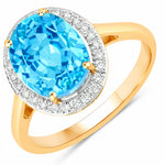 Clean Framed Oval Cut Diamond Accent Ring