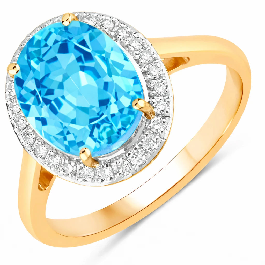 Clean Framed Oval Cut Diamond Accent Ring