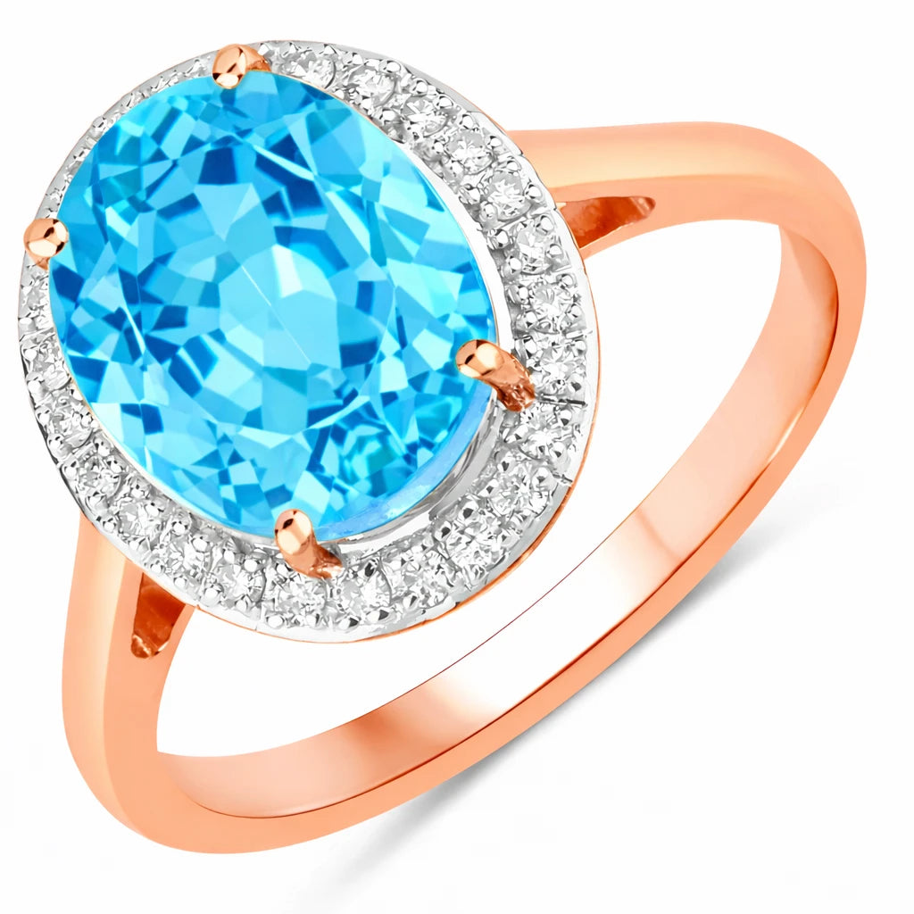 Clean Framed Oval Cut Diamond Accent Ring