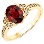 Vintage style floral Oval Cut Diamond Accent Ring