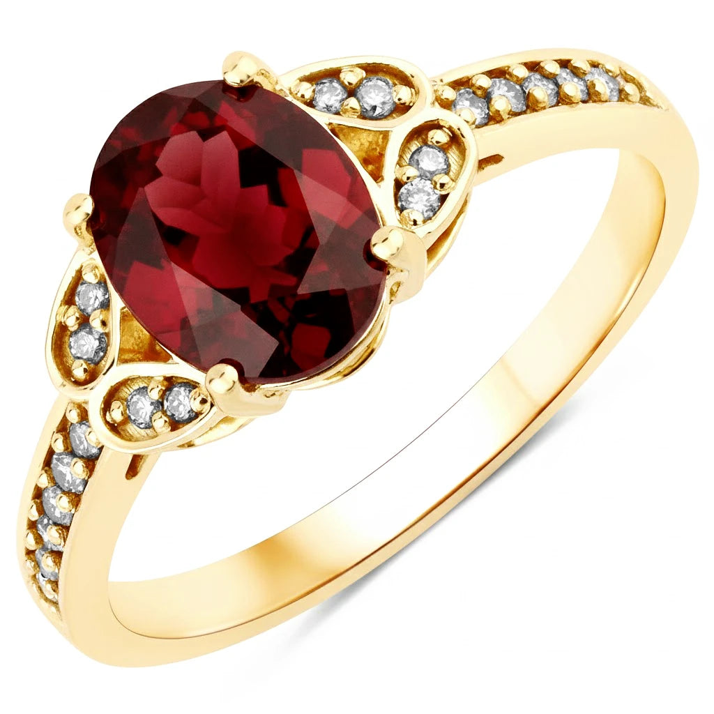Vintage style floral Oval Cut Diamond Accent Ring