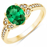 Vintage style floral Oval Cut Diamond Accent Ring
