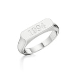 Dainty Year Signet Ring