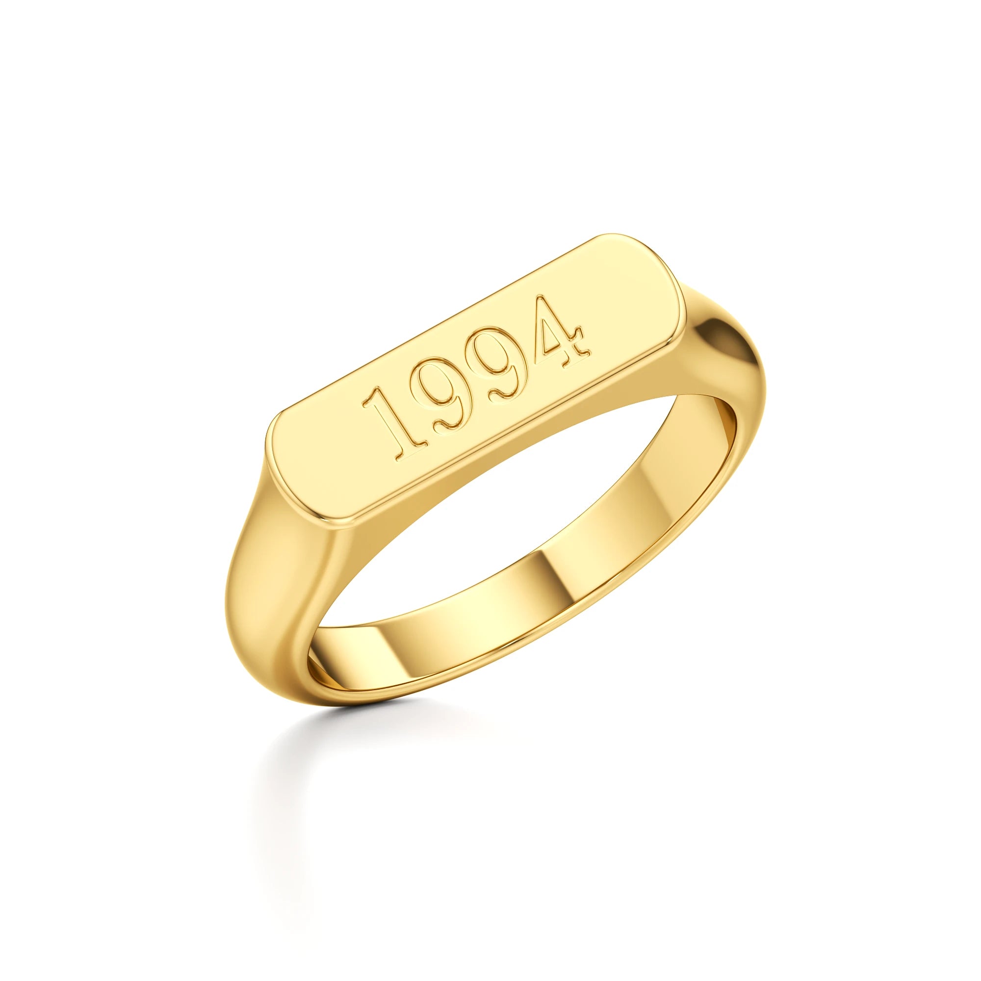 Dainty Year Signet Ring