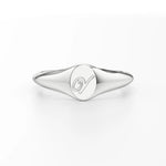 Dainty Letter Signet Ring