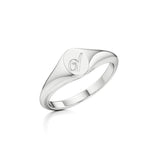Dainty Letter Signet Ring