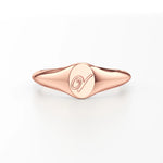 Dainty Letter Signet Ring