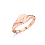 Dainty Letter Signet Ring