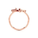 Letter Ring with a Heart Charm