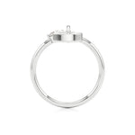Heart Initial Ring with a Diamond Accent
