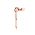 Heart Initial Ring with a Diamond Accent