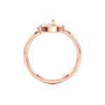 Heart Initial Ring with a Diamond Accent