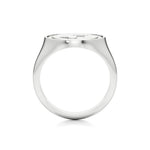 Initial Signet Ring with Diamond Accents