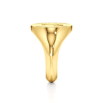 Initial Signet Ring with Diamond Accents