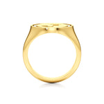 Initial Signet Ring with Diamond Accents
