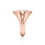 Initial Signet Ring with Diamond Accents