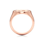 Initial Signet Ring with Diamond Accents