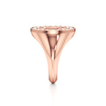 Vintage Inspired Initial Signet Ring with Diamond Accents